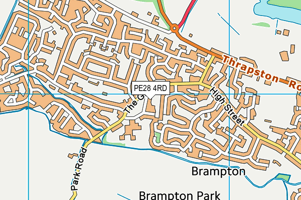 PE28 4RD map - OS VectorMap District (Ordnance Survey)