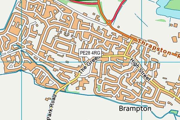 PE28 4RG map - OS VectorMap District (Ordnance Survey)