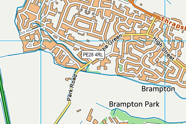 PE28 4RL map - OS VectorMap District (Ordnance Survey)