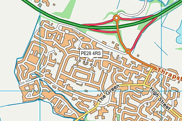 PE28 4RS map - OS VectorMap District (Ordnance Survey)