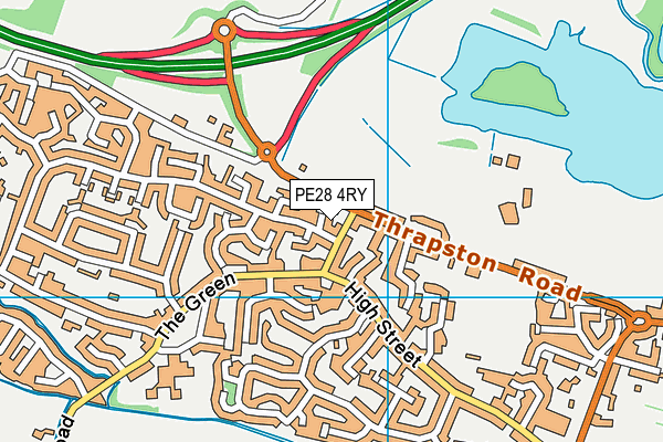 PE28 4RY map - OS VectorMap District (Ordnance Survey)