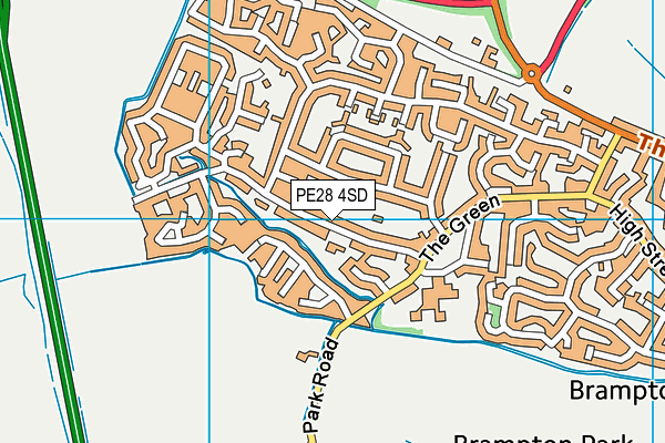 PE28 4SD map - OS VectorMap District (Ordnance Survey)