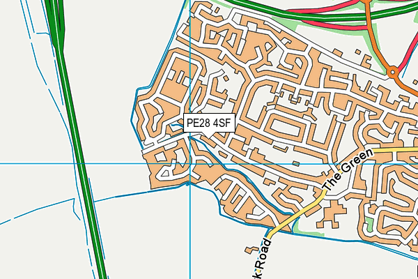 PE28 4SF map - OS VectorMap District (Ordnance Survey)