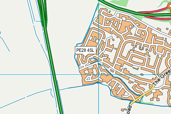 PE28 4SL map - OS VectorMap District (Ordnance Survey)