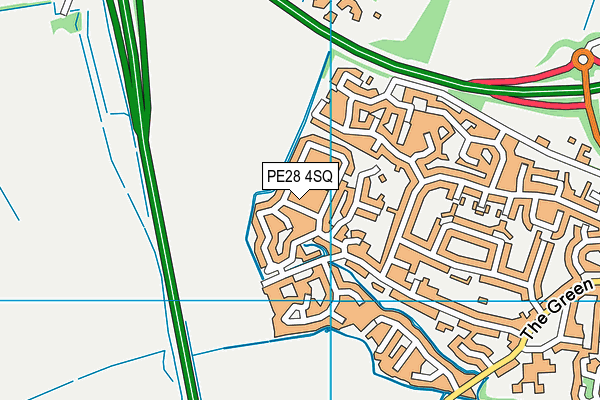 PE28 4SQ map - OS VectorMap District (Ordnance Survey)