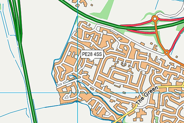 PE28 4SS map - OS VectorMap District (Ordnance Survey)