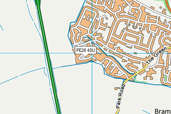 PE28 4SU map - OS VectorMap District (Ordnance Survey)