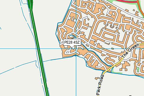 PE28 4SZ map - OS VectorMap District (Ordnance Survey)