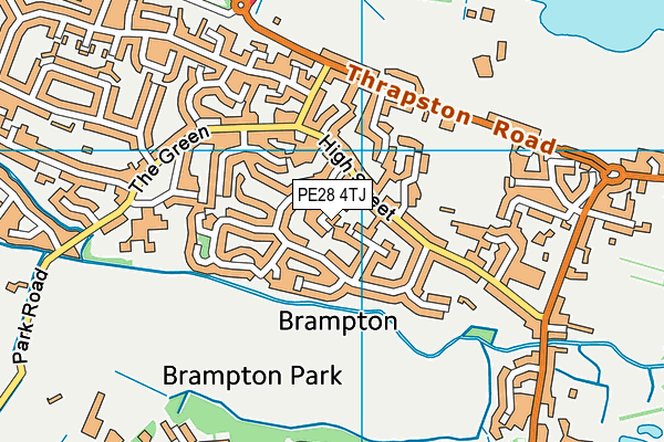 PE28 4TJ map - OS VectorMap District (Ordnance Survey)