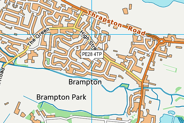 PE28 4TP map - OS VectorMap District (Ordnance Survey)