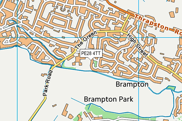 PE28 4TT map - OS VectorMap District (Ordnance Survey)