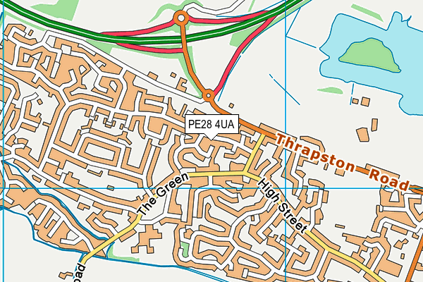 PE28 4UA map - OS VectorMap District (Ordnance Survey)