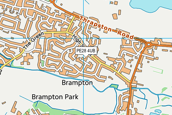 PE28 4UB map - OS VectorMap District (Ordnance Survey)