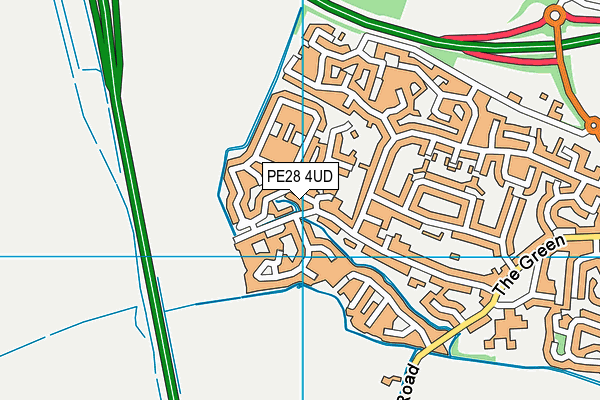 PE28 4UD map - OS VectorMap District (Ordnance Survey)