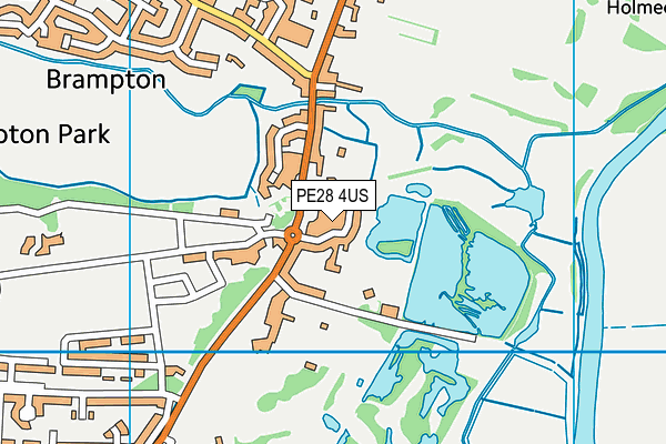 PE28 4US map - OS VectorMap District (Ordnance Survey)