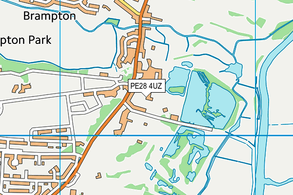 PE28 4UZ map - OS VectorMap District (Ordnance Survey)