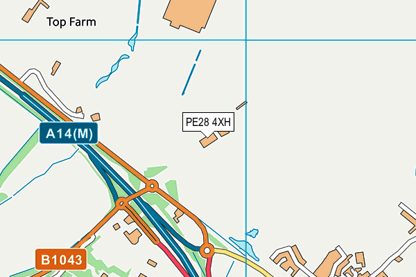 PE28 4XH map - OS VectorMap District (Ordnance Survey)