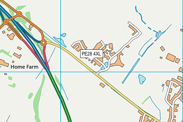 PE28 4XL map - OS VectorMap District (Ordnance Survey)