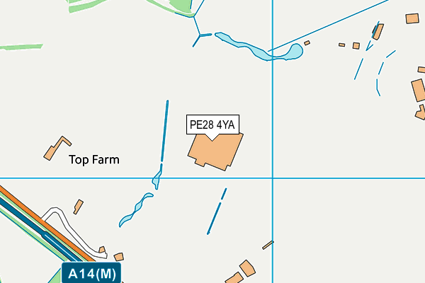 PE28 4YA map - OS VectorMap District (Ordnance Survey)