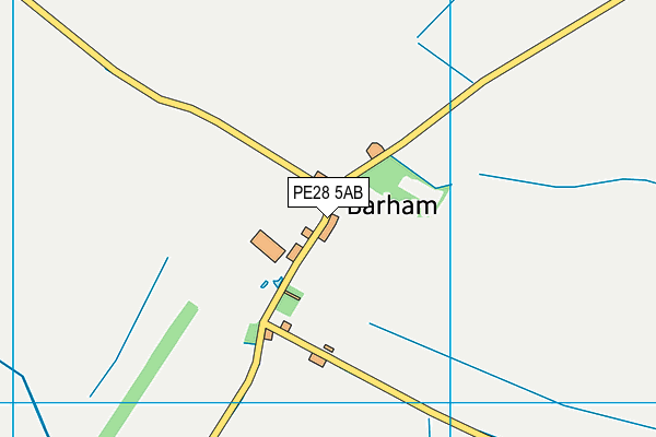 PE28 5AB map - OS VectorMap District (Ordnance Survey)