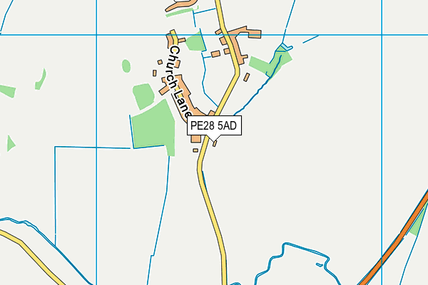 PE28 5AD map - OS VectorMap District (Ordnance Survey)
