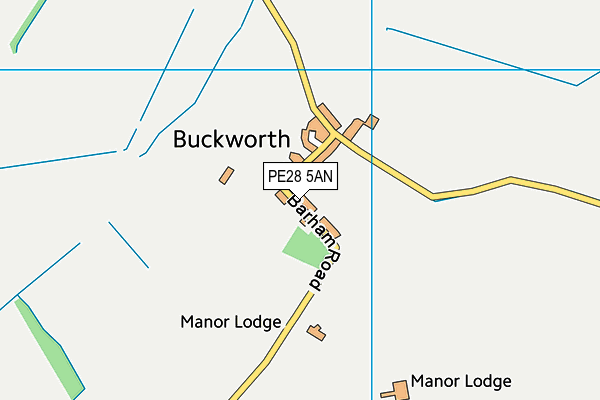 PE28 5AN map - OS VectorMap District (Ordnance Survey)