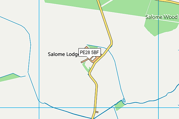 PE28 5BF map - OS VectorMap District (Ordnance Survey)