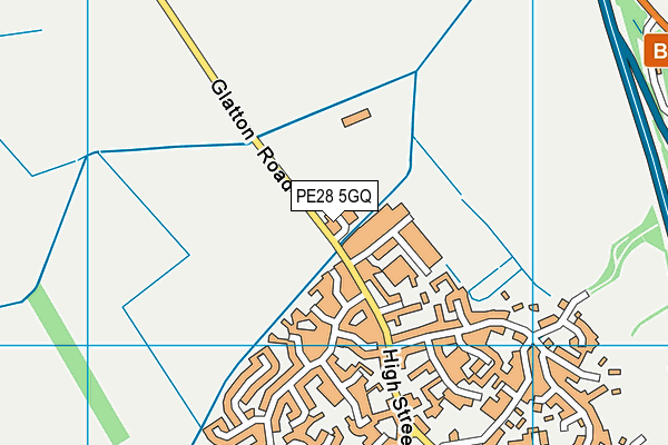 PE28 5GQ map - OS VectorMap District (Ordnance Survey)