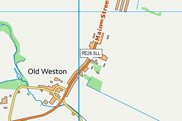 PE28 5LL map - OS VectorMap District (Ordnance Survey)