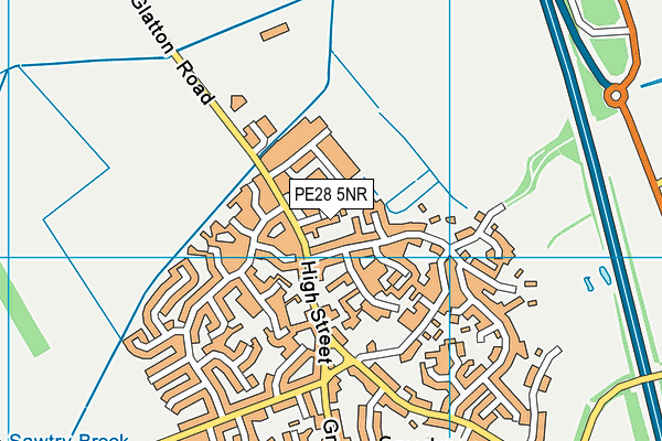 PE28 5NR map - OS VectorMap District (Ordnance Survey)