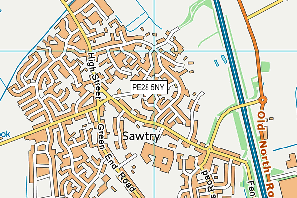 PE28 5NY map - OS VectorMap District (Ordnance Survey)
