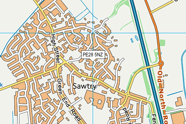PE28 5NZ map - OS VectorMap District (Ordnance Survey)