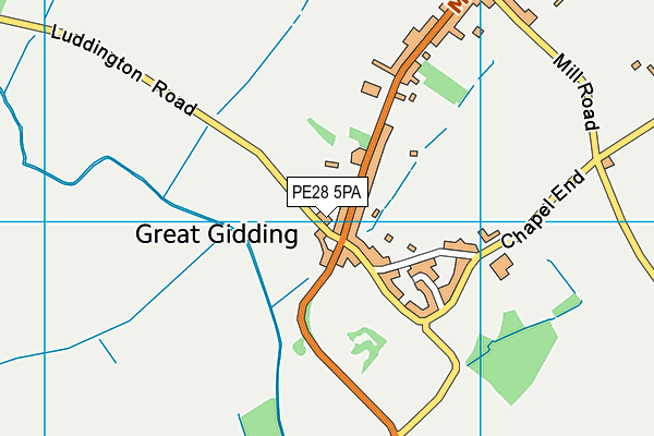 PE28 5PA map - OS VectorMap District (Ordnance Survey)