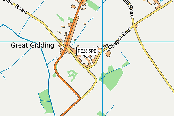 PE28 5PE map - OS VectorMap District (Ordnance Survey)