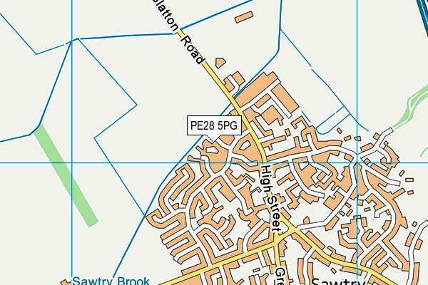 PE28 5PG map - OS VectorMap District (Ordnance Survey)