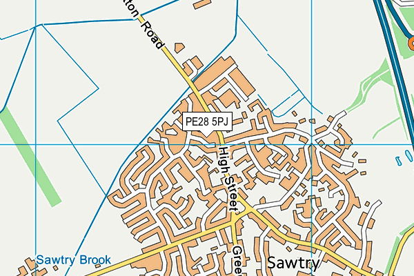 PE28 5PJ map - OS VectorMap District (Ordnance Survey)