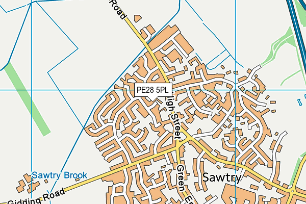 PE28 5PL map - OS VectorMap District (Ordnance Survey)