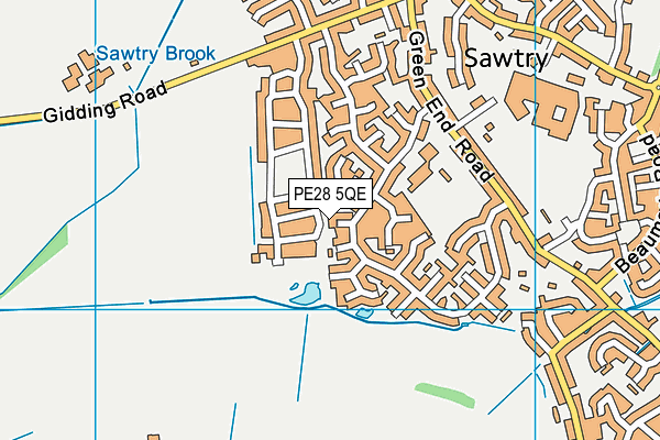 PE28 5QE map - OS VectorMap District (Ordnance Survey)