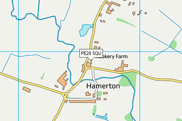 PE28 5QU map - OS VectorMap District (Ordnance Survey)