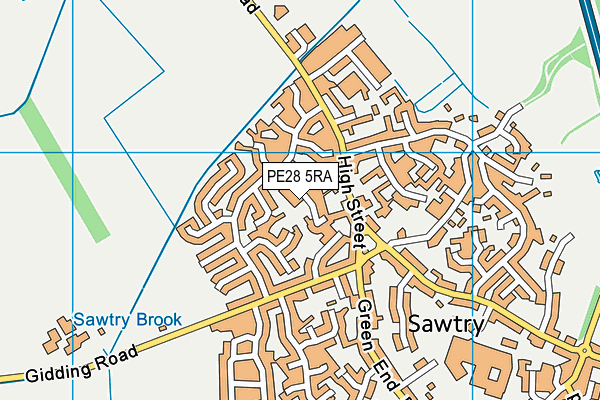 PE28 5RA map - OS VectorMap District (Ordnance Survey)