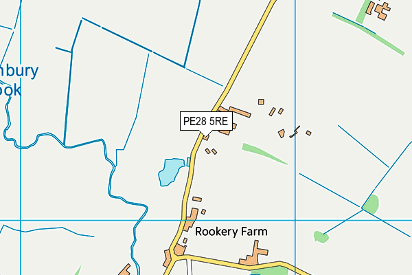 PE28 5RE map - OS VectorMap District (Ordnance Survey)