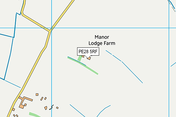 PE28 5RF map - OS VectorMap District (Ordnance Survey)