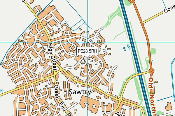 PE28 5RH map - OS VectorMap District (Ordnance Survey)