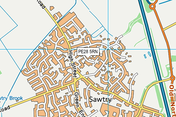 PE28 5RN map - OS VectorMap District (Ordnance Survey)