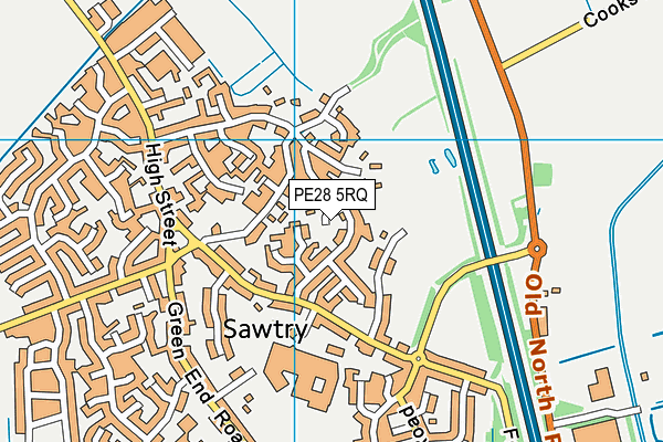 PE28 5RQ map - OS VectorMap District (Ordnance Survey)