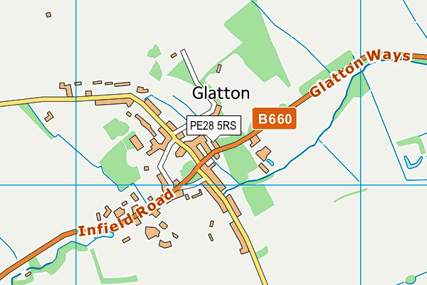 PE28 5RS map - OS VectorMap District (Ordnance Survey)