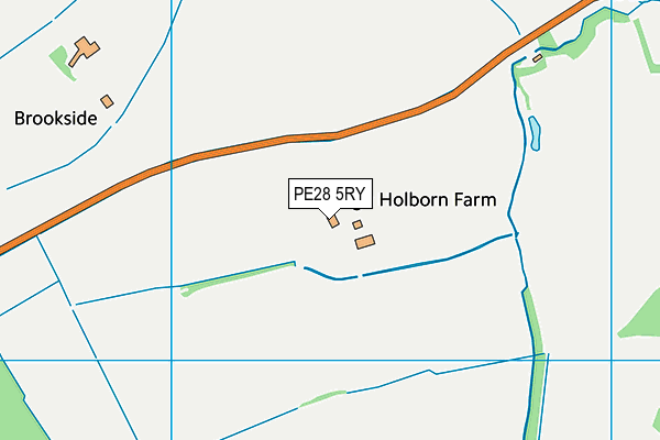 PE28 5RY map - OS VectorMap District (Ordnance Survey)