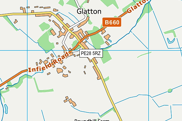 PE28 5RZ map - OS VectorMap District (Ordnance Survey)