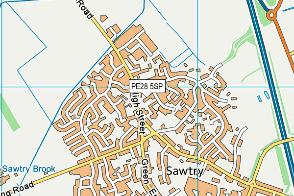 PE28 5SP map - OS VectorMap District (Ordnance Survey)