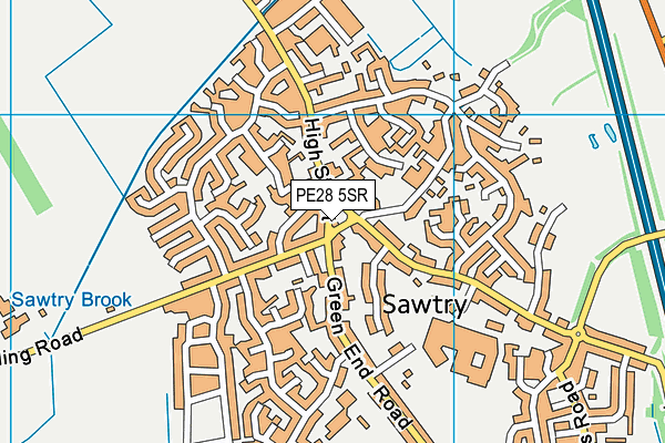 PE28 5SR map - OS VectorMap District (Ordnance Survey)